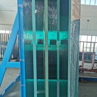 Clear Glass Low Iron Laminated Glass Mirror Reeded